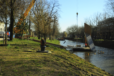 900764 Gezicht op de Stadsbuitengracht te Utrecht, vanaf het Willemsplantsoen, tijdens de werkzaamheden voor het ...